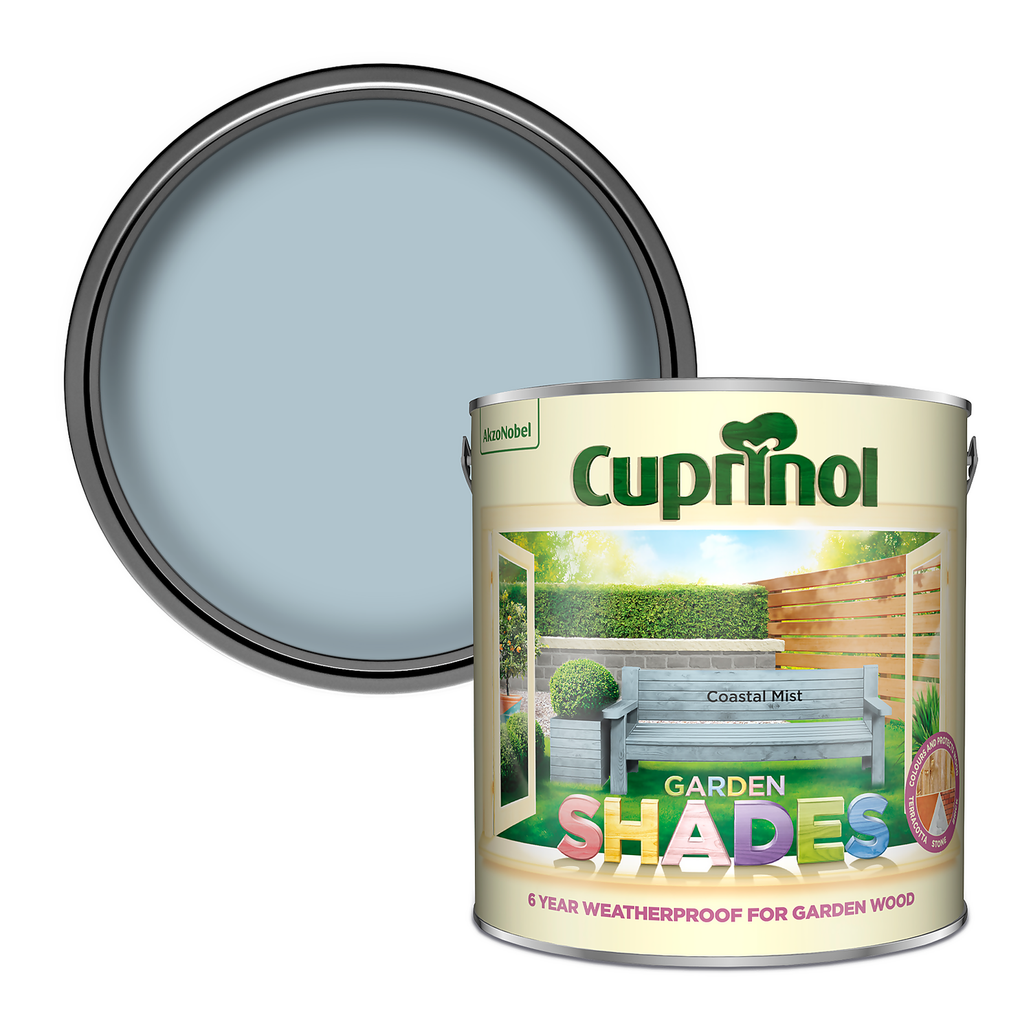 Cuprinol Garden Shades Coastal Mist - 2.5L 1 Cuprinol Garden Shades Coastal Mist - 2.5L