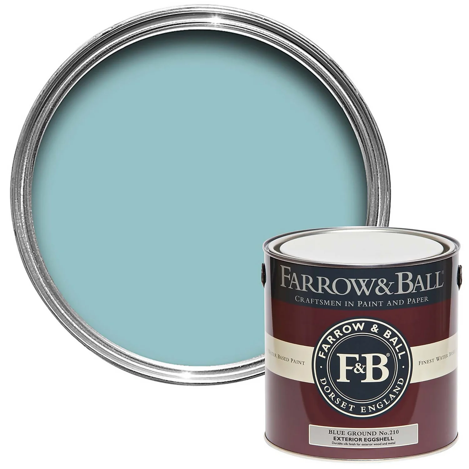 Farrow & Ball Exterior Eggshell Blue Ground - 2.5L 1 Farrow & Ball Exterior Eggshell Blue Ground - 2.5L