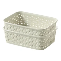 Curver My Style A6 Rectangular Plastic Storage Organiser - Vintage White 9 Curver My Style A6 Rectangular Plastic Storage Organiser - Vintage White -Cheap Deco Casa Store 12807791 7044833168983943