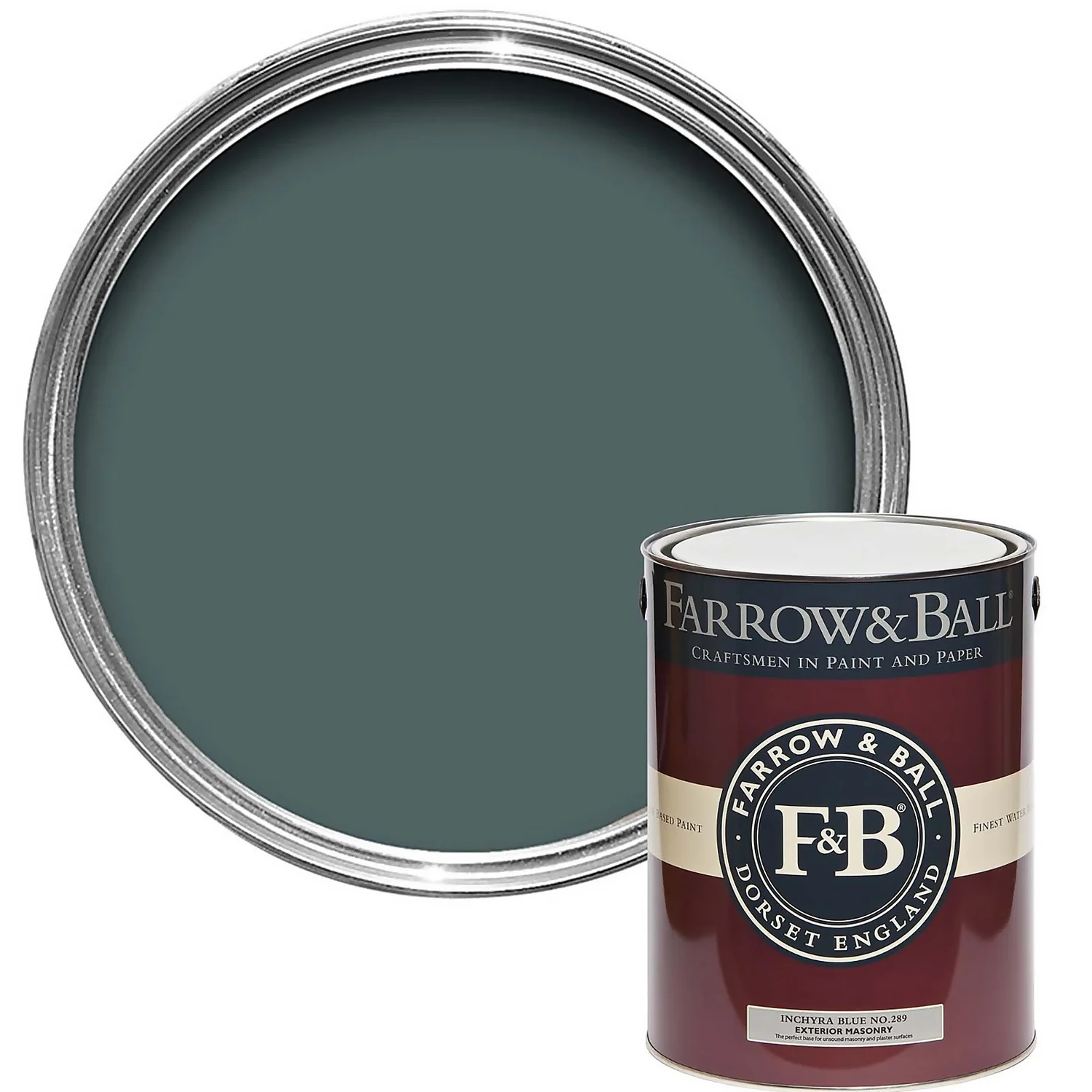 Farrow & Ball Exterior Masonry Paint Inchyra Blue - 5L 1 Farrow & Ball Exterior Masonry Paint Inchyra Blue - 5L
