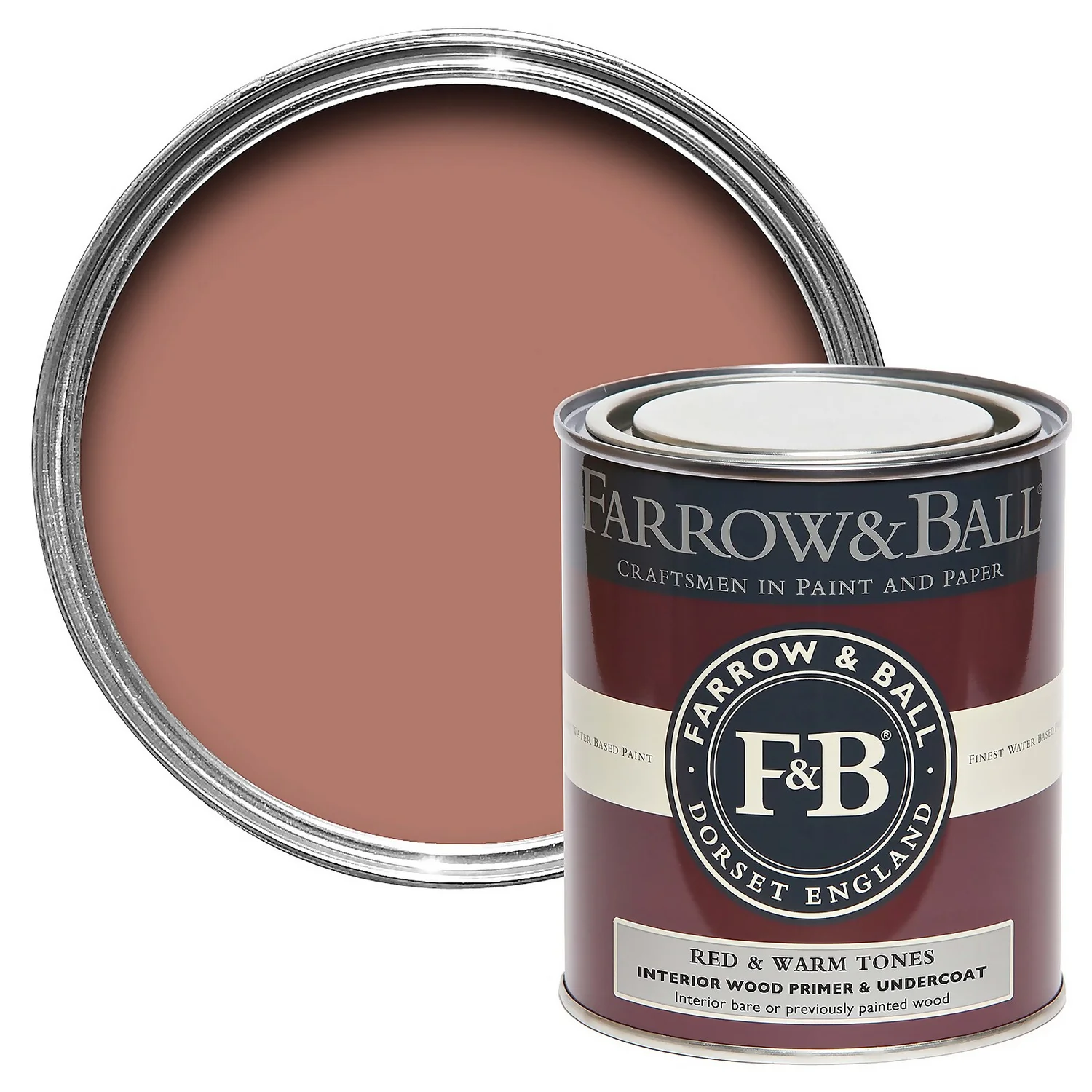 Farrow & Ball Primer Interior Wood Primer & Undercoat Red Warm Tones - 750ml 1 Farrow & Ball Primer Interior Wood Primer & Undercoat Red Warm Tones - 750ml