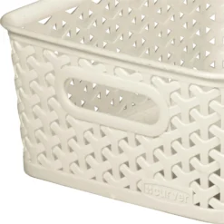 Curver My Style Small Rectangular Plastic Storage Basket - Vintage White - 4L 11 Curver My Style Small Rectangular Plastic Storage Basket - Vintage White - 4L -Cheap Deco Casa Store 12809474 1134833220281357