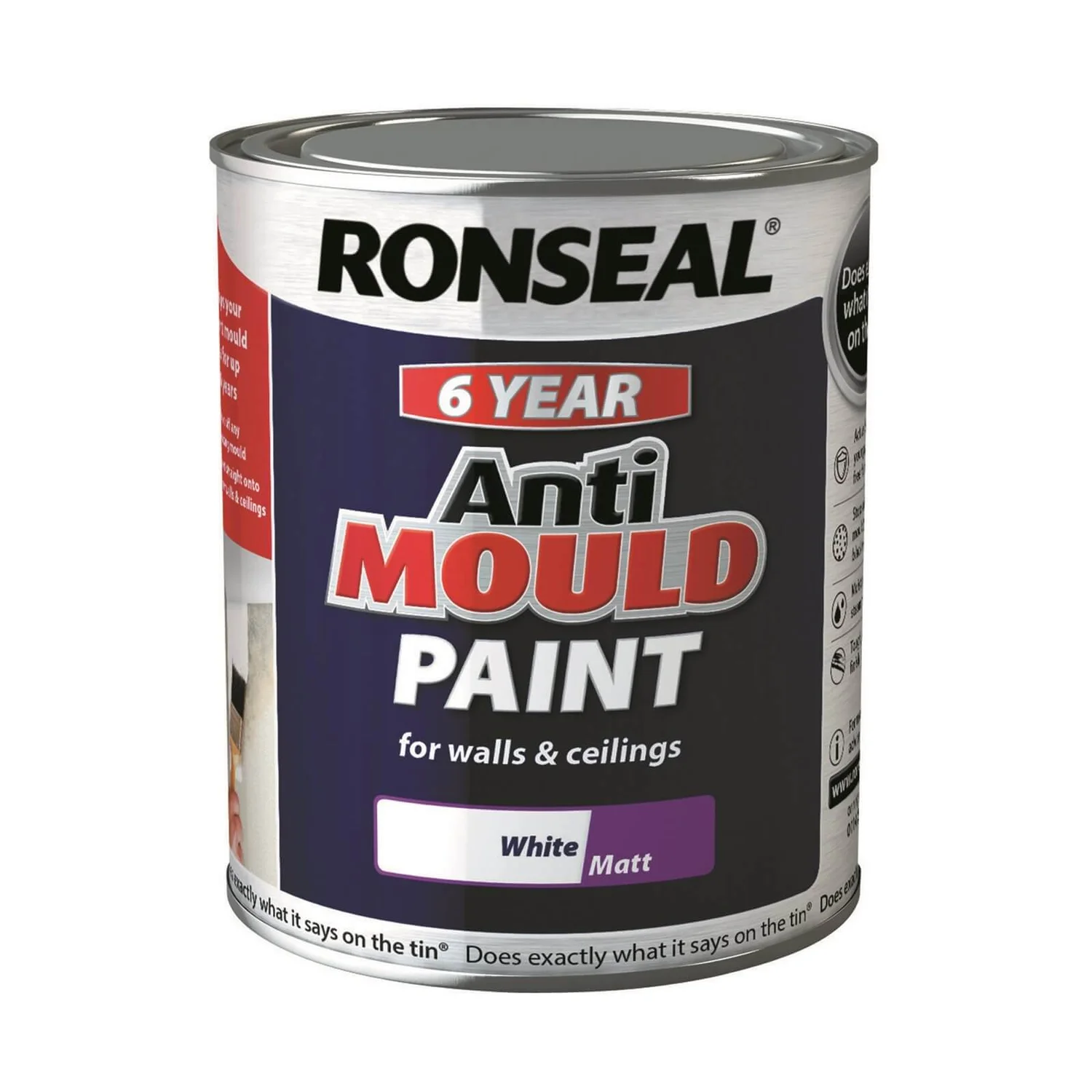 Ronseal Anti Mould Paint Matt 750ml 1 Ronseal Anti Mould Paint Matt 750ml