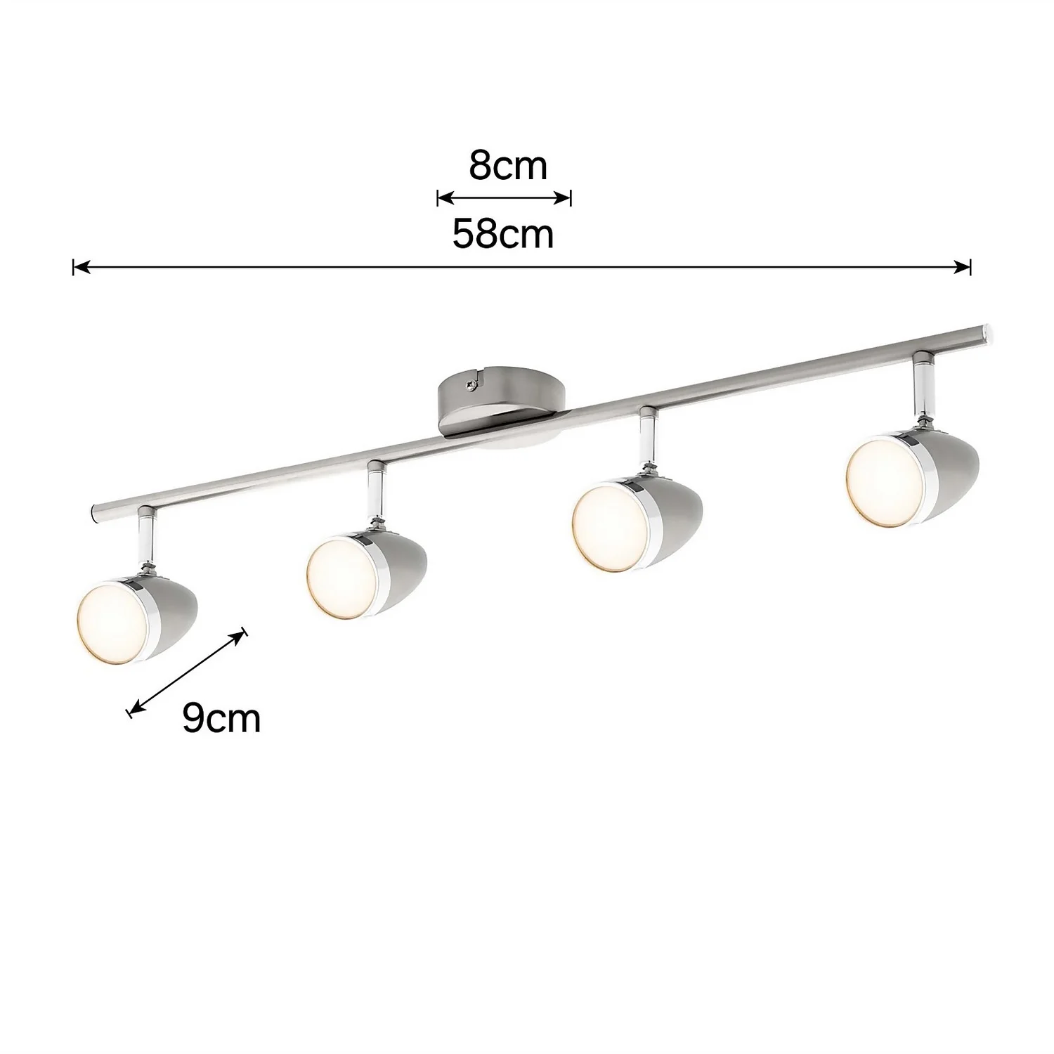 Vector 4 Bar LED Spotlight - Satin Nickel 4 Vector 4 Bar LED Spotlight - Satin Nickel - Image 4