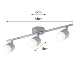 Pallas 3 Bar 4W LED Spotlight - Chrome -Cheap Deco Casa Store 12810235 2004843073762379