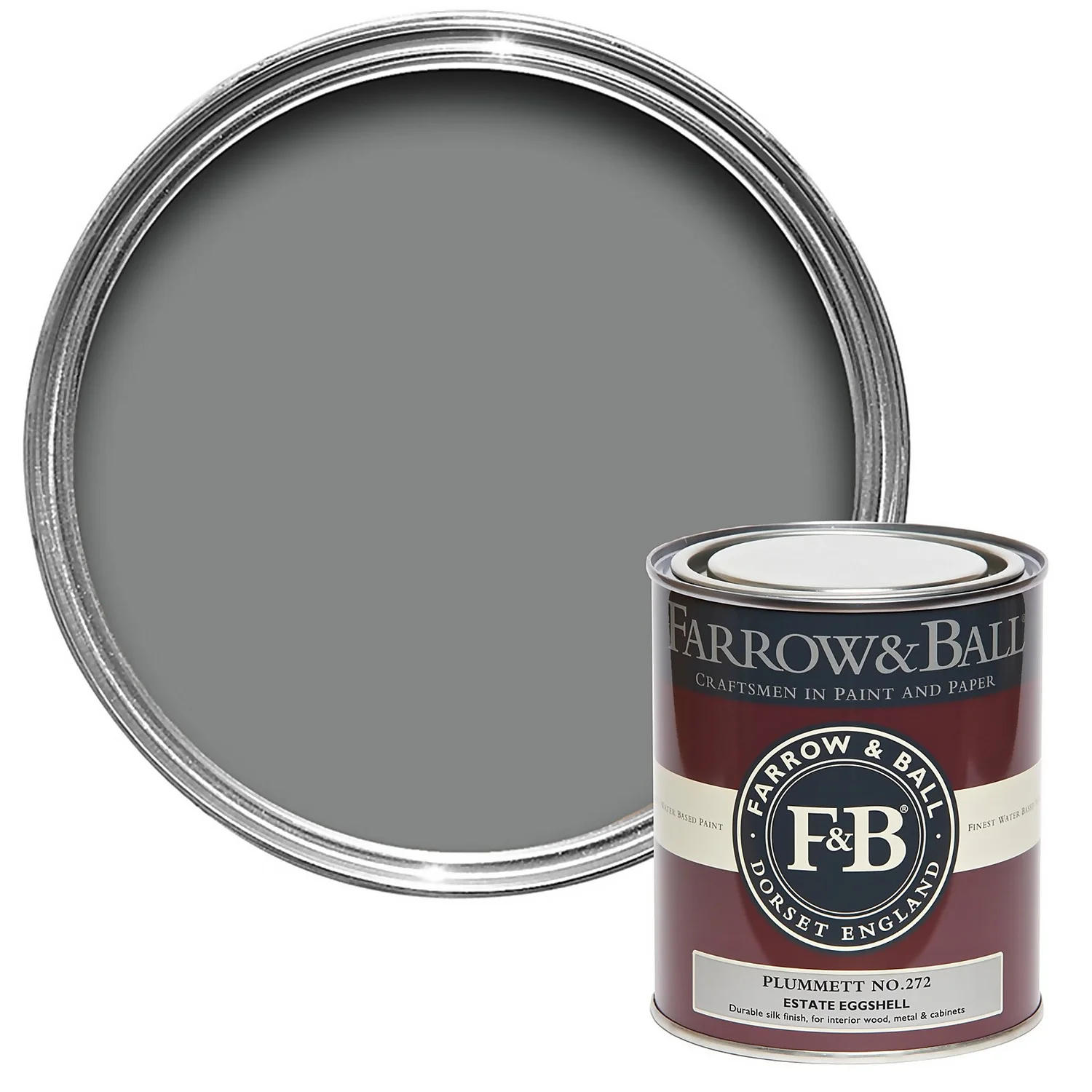 Farrow & Ball Estate Eggshell Paint Plummett - 750ml 1 Farrow & Ball Estate Eggshell Paint Plummett - 750ml