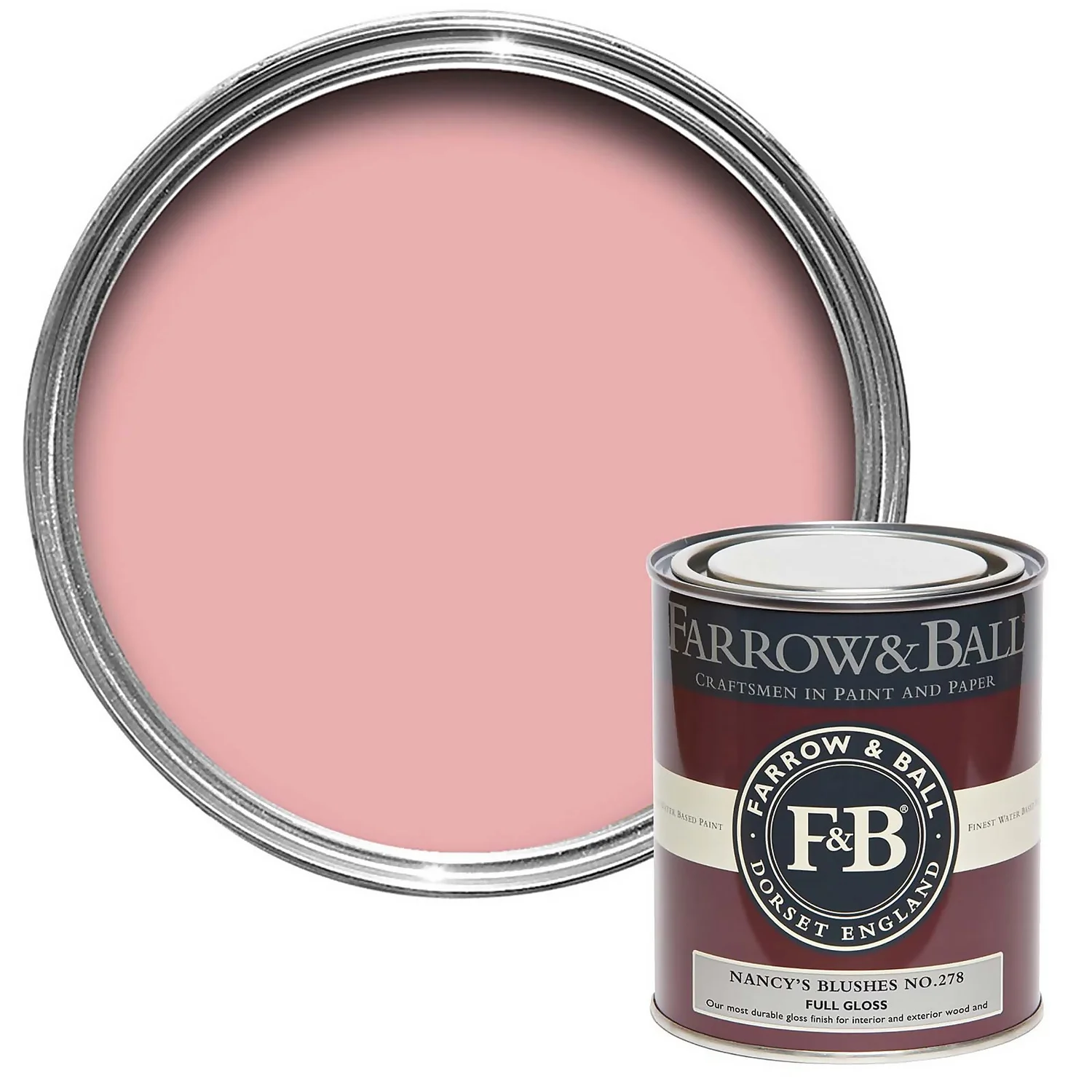 Farrow & Ball Full Gloss Paint Nancy's Blushes - 750ml 1 Farrow & Ball Full Gloss Paint Nancy's Blushes - 750ml