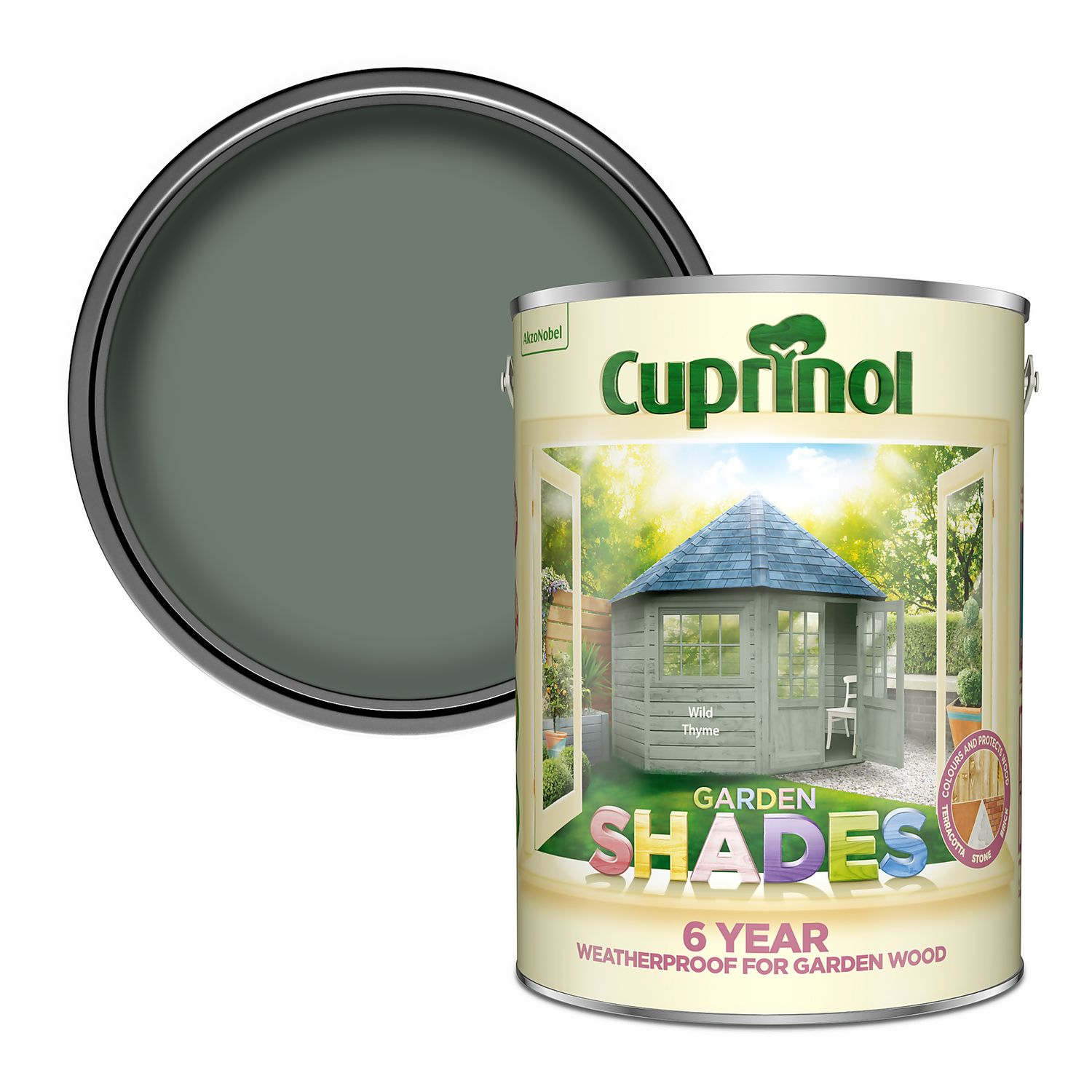 Cuprinol Garden Shades Paint Wild Thyme - 5L 1 Cuprinol Garden Shades Paint Wild Thyme - 5L