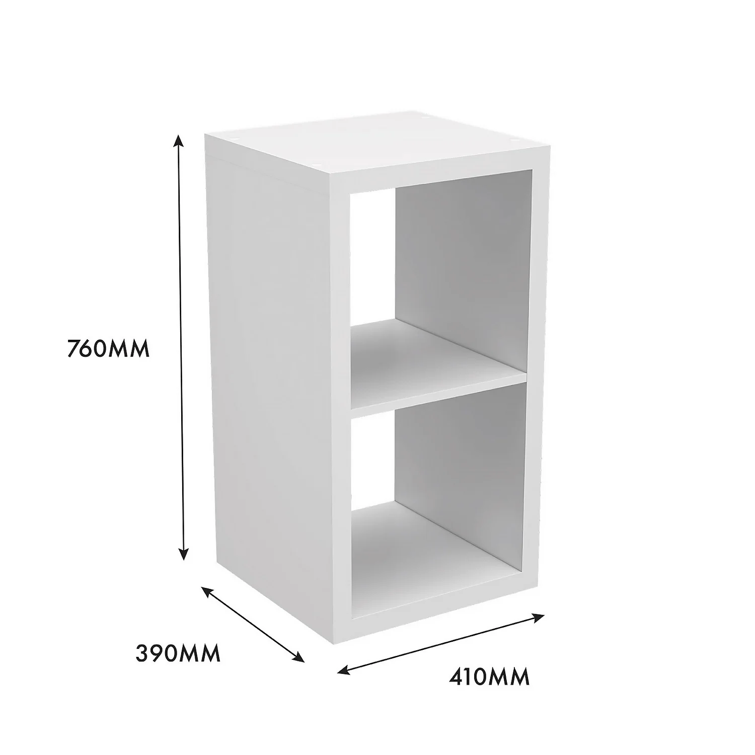 Clever Cube 2x1 Storage Unit - White 6 Clever Cube 2x1 Storage Unit - White - Image 6