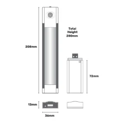 Arlec Lithium PIR LED Light Bar 28cm 19 Arlec Lithium PIR LED Light Bar 28cm -Cheap Deco Casa Store 12813238 1255007580265661