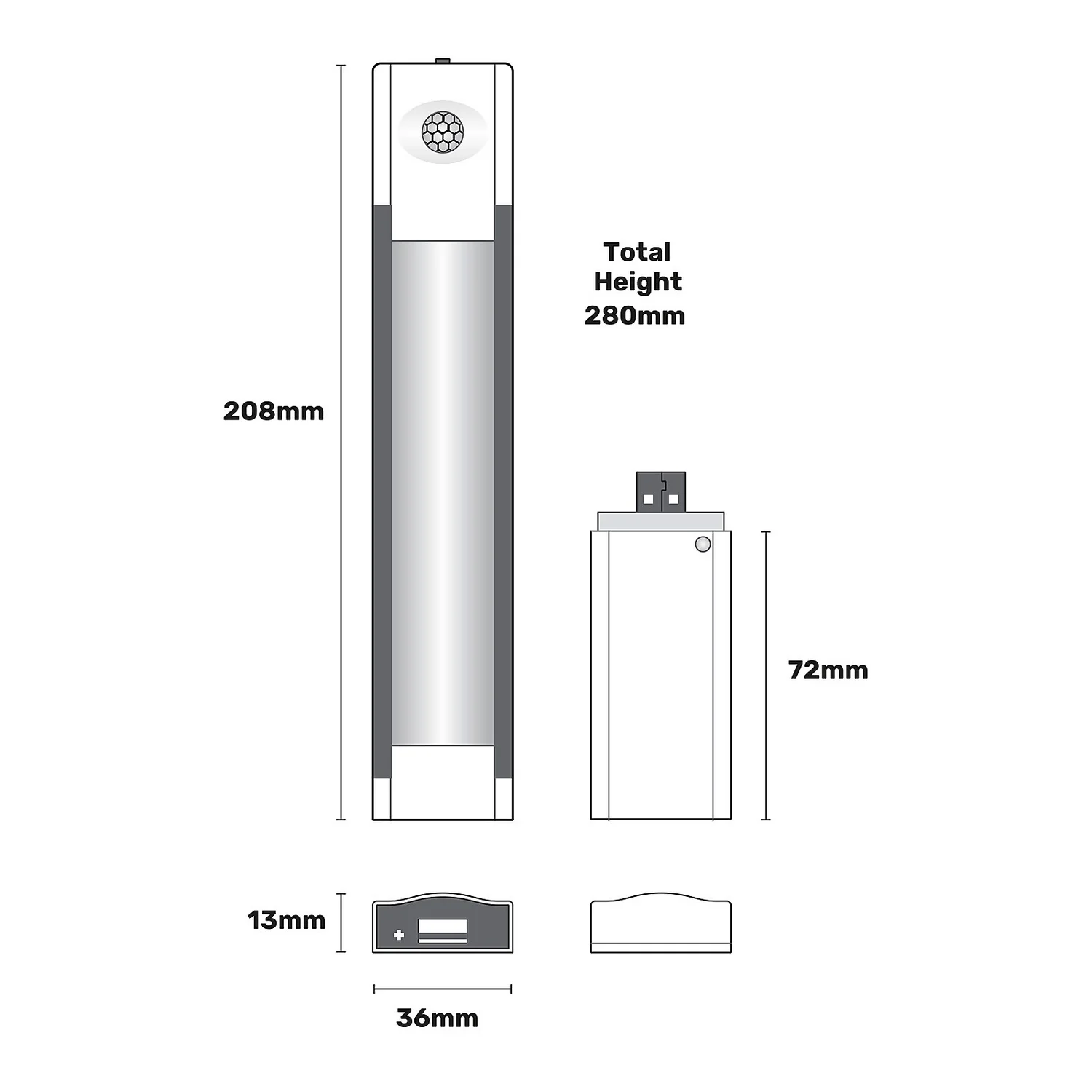Arlec Lithium PIR LED Light Bar 28cm 10 Arlec Lithium PIR LED Light Bar 28cm - Image 10