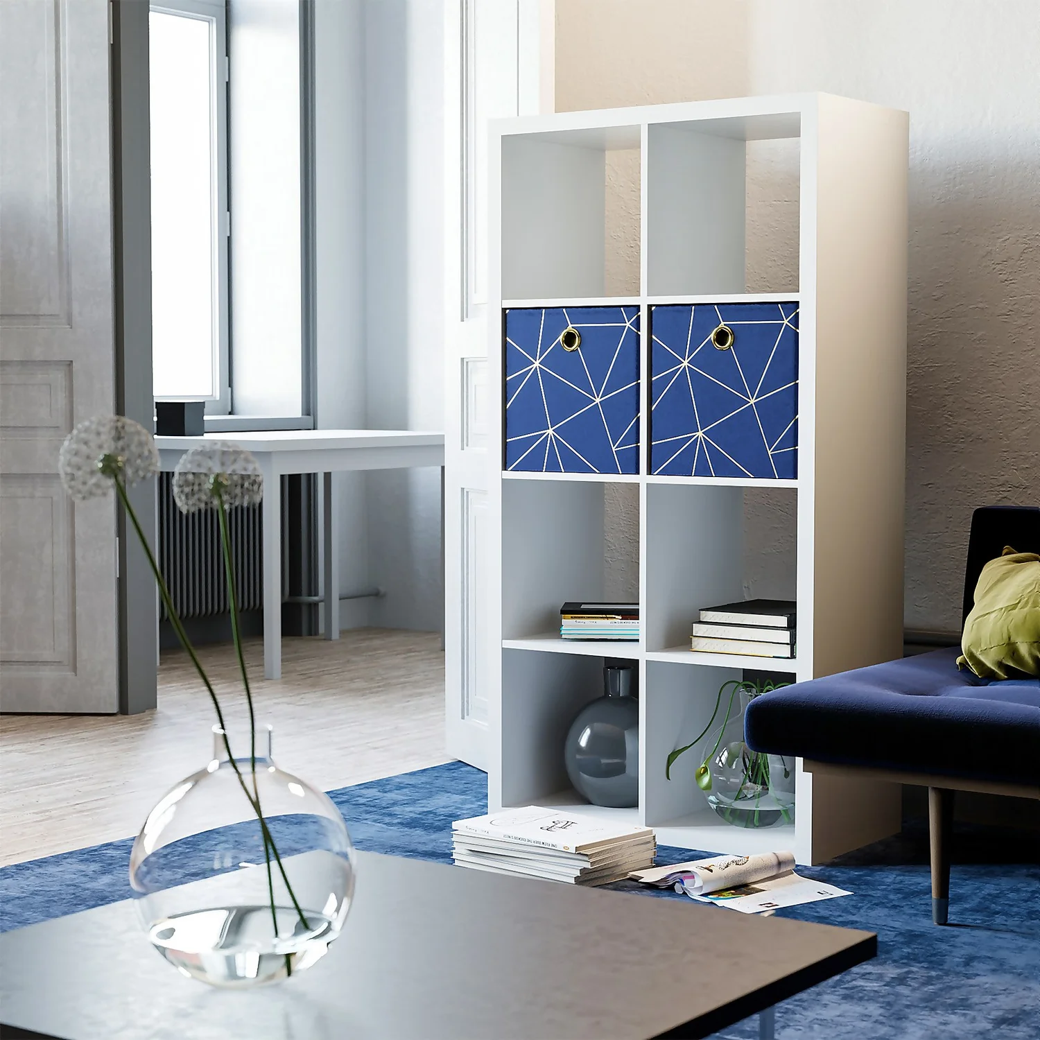 Clever Cube 4x2 Storage Unit - White 2 Clever Cube 4x2 Storage Unit - White - Image 2