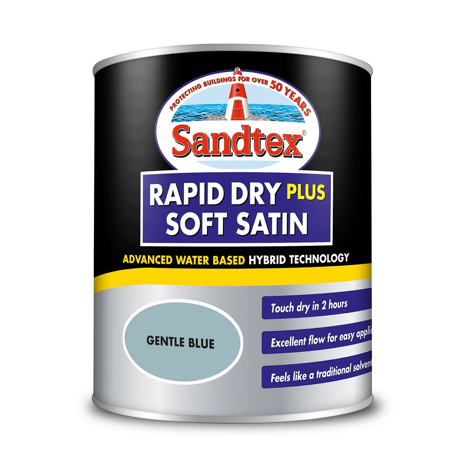 Sandtex® Rapid Dry Satin Paint Gentle Blue - 750ml 7 Sandtex® Rapid Dry Satin Paint Gentle Blue - 750ml - Image 7