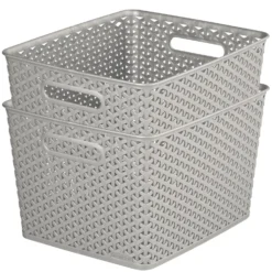Curver My Style Large Rectangular Plastic Storage Basket - Grey - 18L 10 Curver My Style Large Rectangular Plastic Storage Basket - Grey - 18L -Cheap Deco Casa Store 12814518 1964832988641727