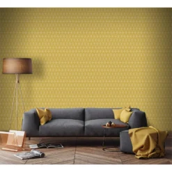 Superfresco Easy Paste The Wall Triangolin Wallpaper - Mustard -Cheap Deco Casa Store 12814675 1304833193154022