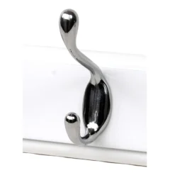None White Hook Rail - Polished Chrome - 4 Hooks -Cheap Deco Casa Store 12814950 1674846183086144