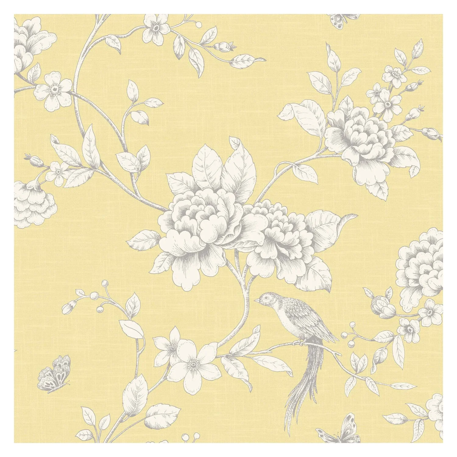 Grandeco Ellis Wallpaper - Yellow 1 Grandeco Ellis Wallpaper - Yellow