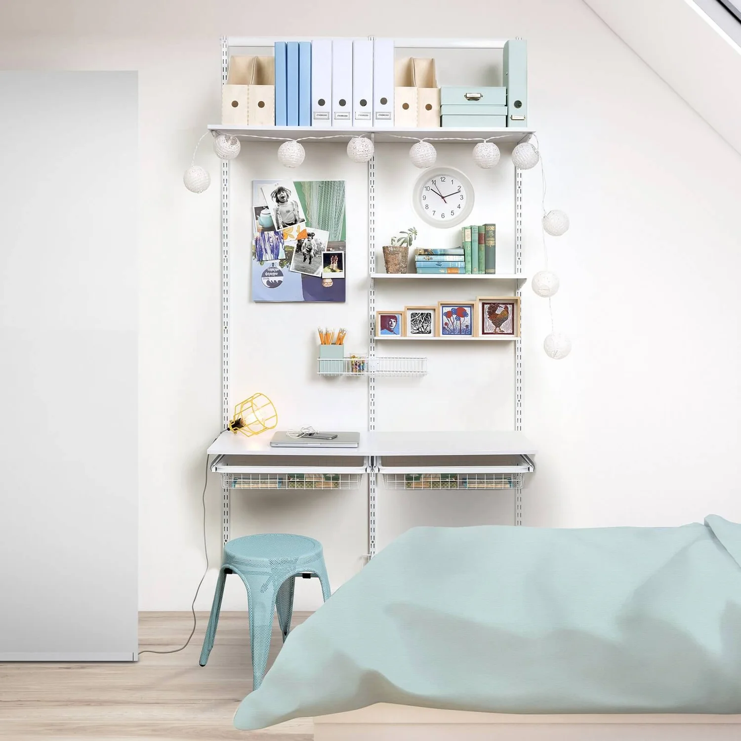 None Double Slot Upright - White -300mm 2 None Double Slot Upright - White -300mm - Image 2