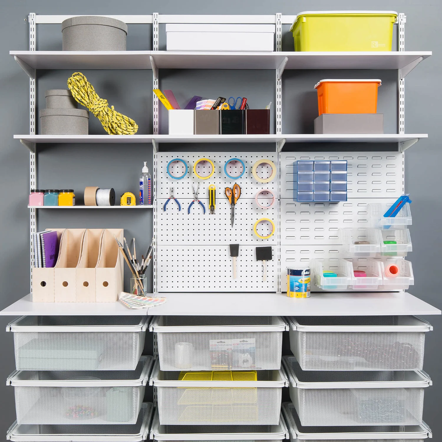 None Double Slot Bracket - White -470mm 3 None Double Slot Bracket - White -470mm - Image 3