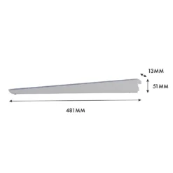 None Double Slot Bracket - White -470mm 11 None Double Slot Bracket - White -470mm -Cheap Deco Casa Store 12815736 1915052927602607