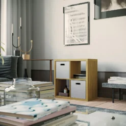 Clever Cube Fabric Insert - Woven Silver -Cheap Deco Casa Store 12816126 6534929107265912