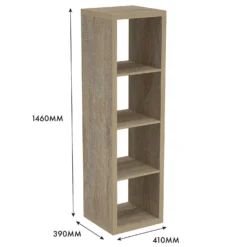 Clever Cube 4x1 Storage Unit - Oak -Cheap Deco Casa Store 12816155 6395014368230046