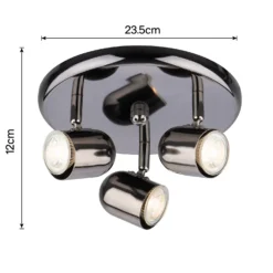 Phoenix 3 Lamp Spotlight Plate - Black Chrome -Cheap Deco Casa Store 12816709 1544855431684846