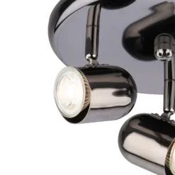 Phoenix 3 Lamp Spotlight Plate - Black Chrome -Cheap Deco Casa Store 12816709 3364855431723717