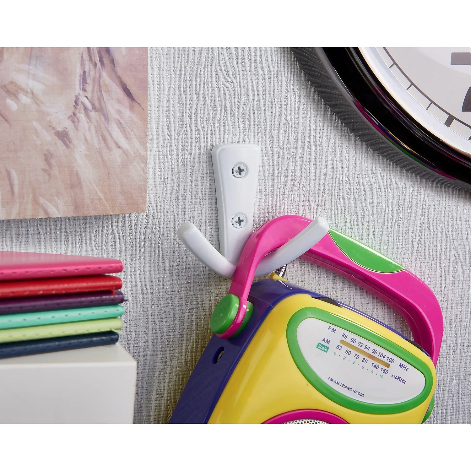 Modern Twin Hook - White 3 Modern Twin Hook - White - Image 3