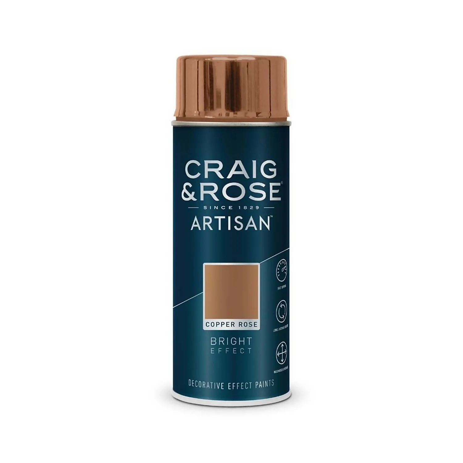 Craig & Rose Artisan Bright Effect Spray Paint - Copper Rose - 400ml 1 Craig & Rose Artisan Bright Effect Spray Paint - Copper Rose - 400ml