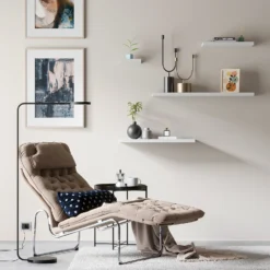 Floating Shelf - White Matt -1200 X 240 X 38mm -Cheap Deco Casa Store 12817720 1234887325999644