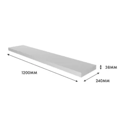Floating Shelf - White Matt -1200 X 240 X 38mm -Cheap Deco Casa Store 12817720 1554976219298882