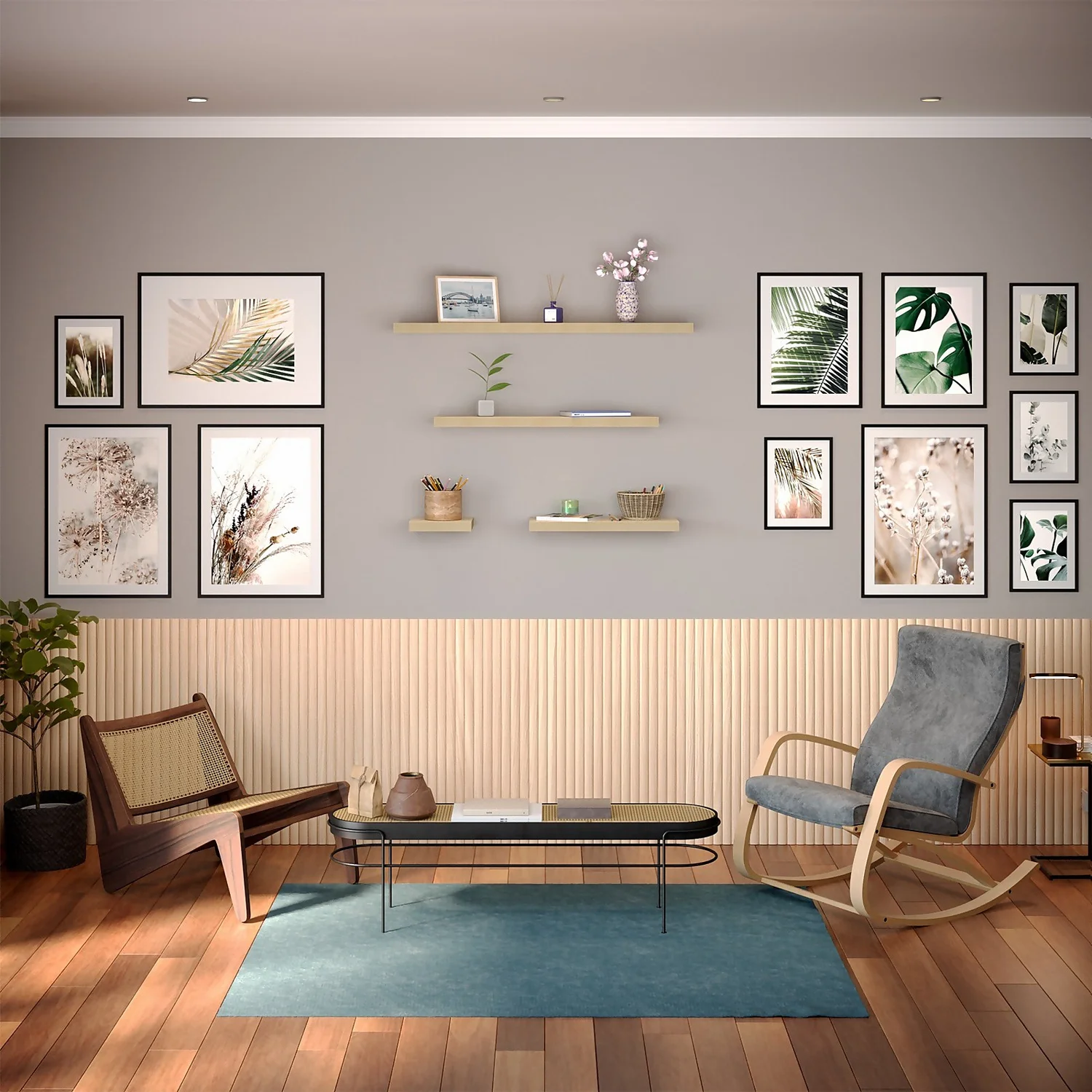 Floating Shelf - Sanoma Oak - 1200 X 240 X 38mm 2 Floating Shelf - Sanoma Oak - 1200 X 240 X 38mm - Image 2