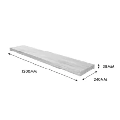 Floating Shelf - Grey Oak - 1200 X 240 X 38mm 7 Floating Shelf - Grey Oak - 1200 X 240 X 38mm -Cheap Deco Casa Store 12817804 8614976219095332