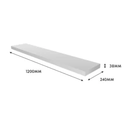 Floating Shelf - White Gloss - 1200 X 240 X 38mm -Cheap Deco Casa Store 12817808 2084976219312907