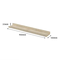 Flexi Storage Decorative Shelving Photo Shelf - Sanoma Oak - 900x35x100mm -Cheap Deco Casa Store 12817966 2834967466390222