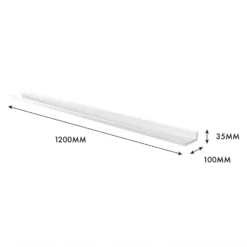 Flexi Storage Decorative Shelving Photo Shelf - White Matt - 1200x35x100mm -Cheap Deco Casa Store 12817978 7674976461973001