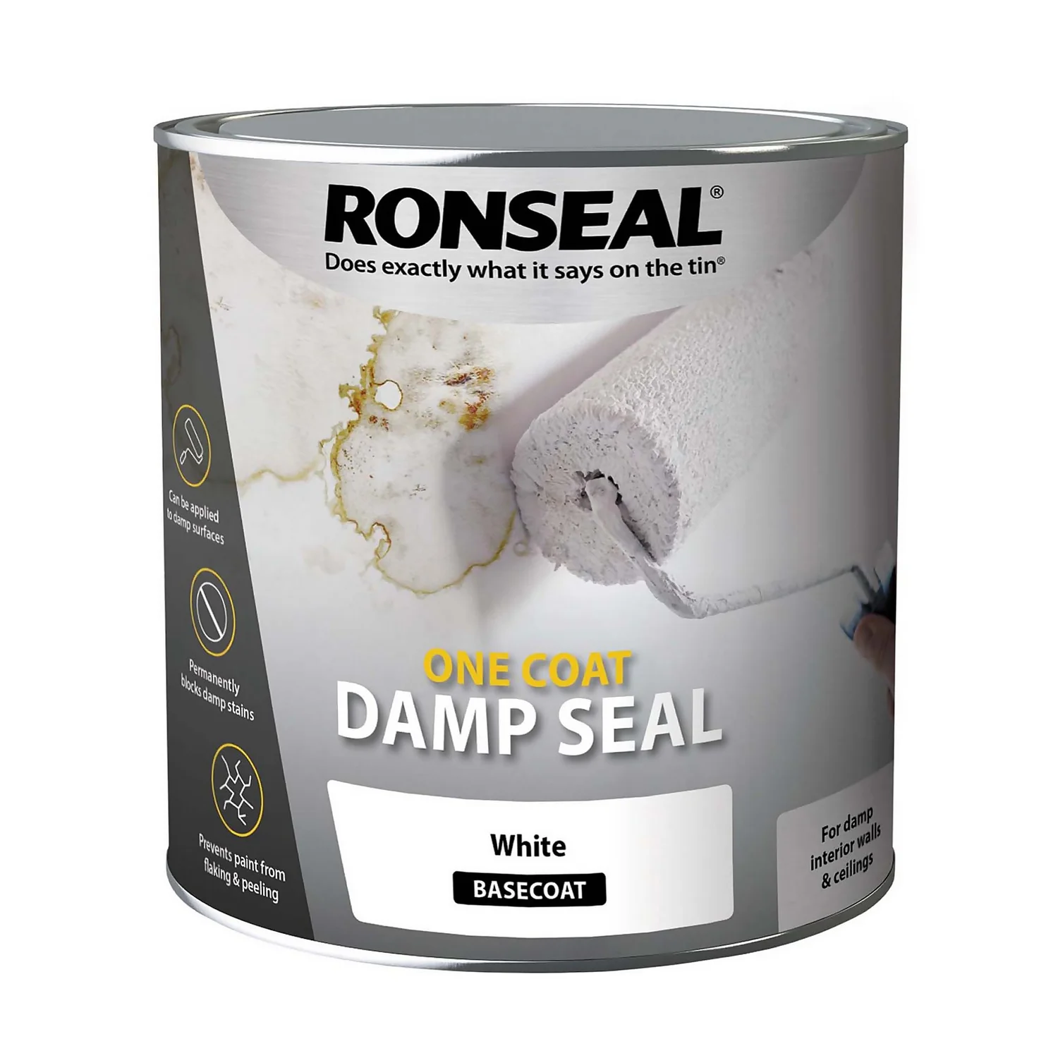 Ronseal White - One Coat Anti-Damp Paint - 2.5L 1 Ronseal White - One Coat Anti-Damp Paint - 2.5L