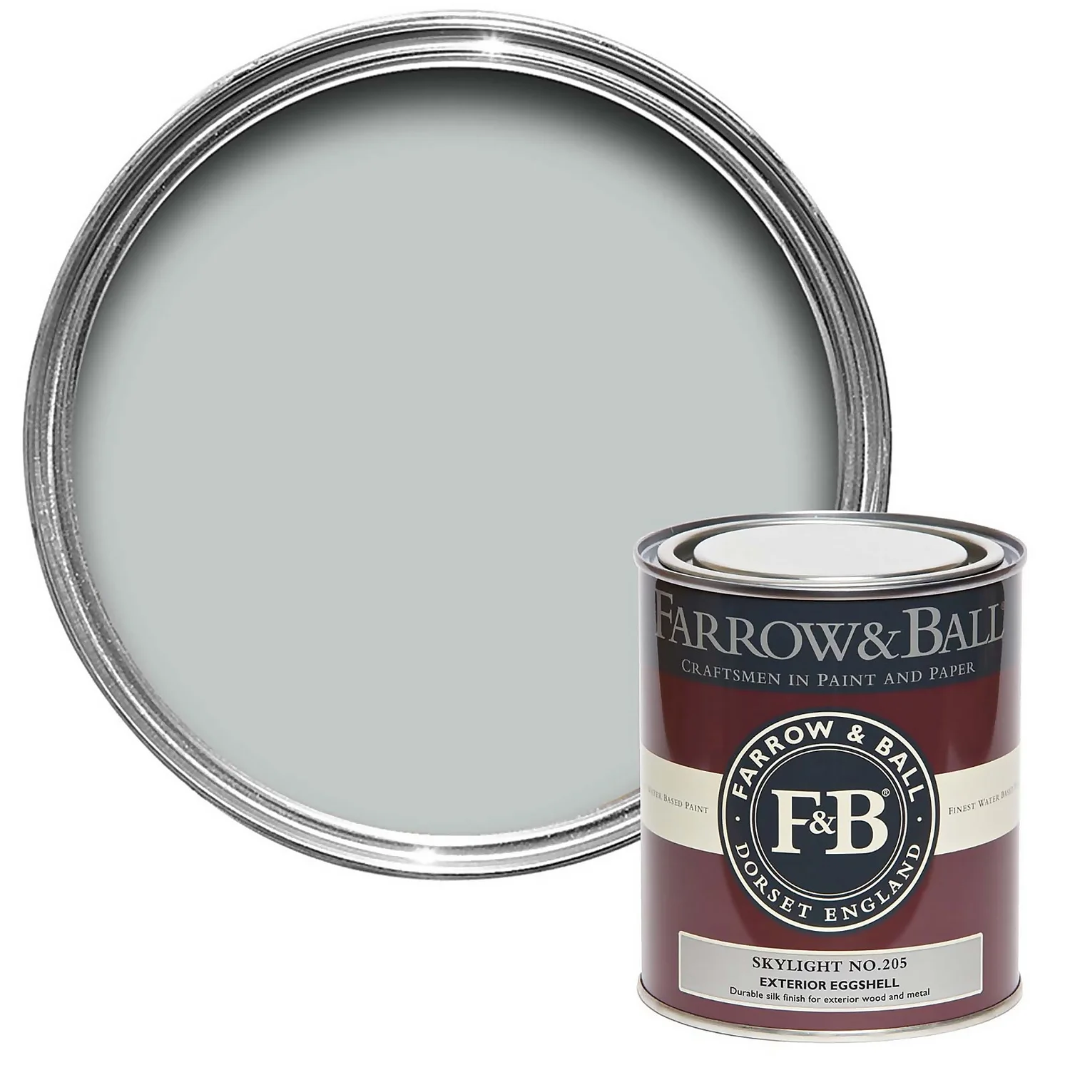 Farrow & Ball Exterior Eggshell Paint Skylight - 750ml 1 Farrow & Ball Exterior Eggshell Paint Skylight - 750ml
