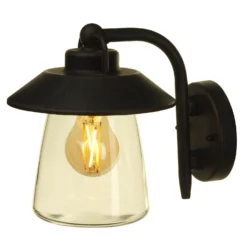 Lutec Cate E27 IP44 Outdoor Wall Lantern - Black With Rust Effect -Cheap Deco Casa Store 12819161 2034952656731810