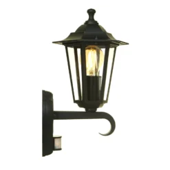 Lutec Corniche PIR Outdoor Wall Lantern - Black -Cheap Deco Casa Store 12819204 7284832981468412