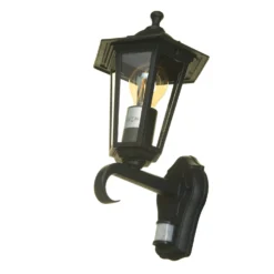 Lutec Corniche PIR Outdoor Wall Lantern - Black -Cheap Deco Casa Store 12819204 8204832981700393