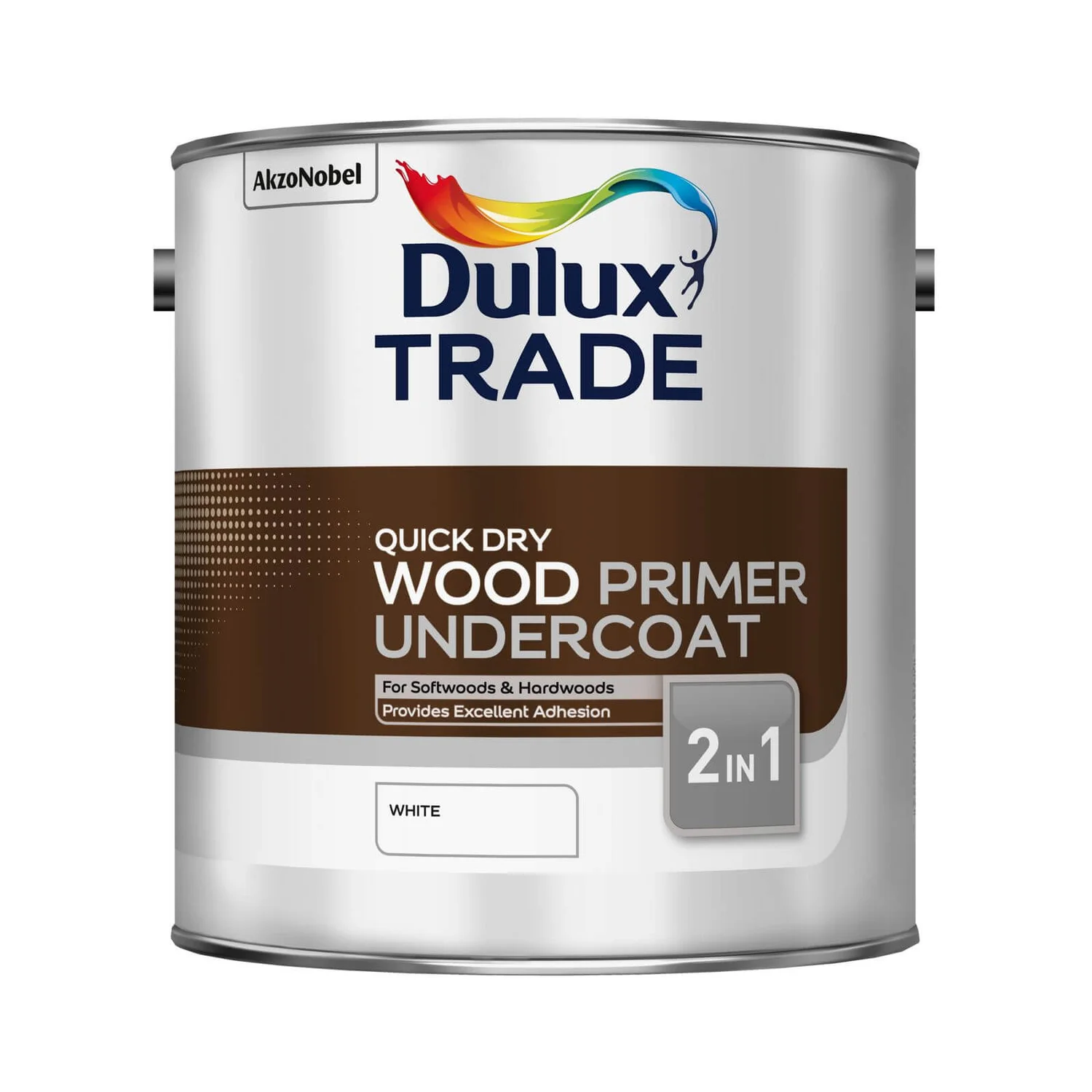 Dulux Trade Wood Primer Undercoat Quick Dry White - 2.5L 1 Dulux Trade Wood Primer Undercoat Quick Dry White - 2.5L