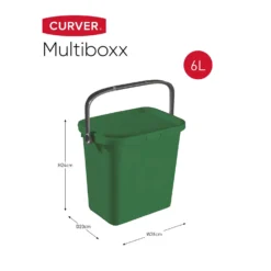 Curver Multiboxx Plastic Multi-purpose Storage Box - Green - 6L -Cheap Deco Casa Store 12820957 1754833171054354