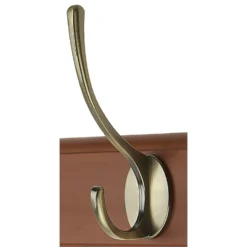 6 Victorian Antiqued Brass Hooks On Oak Stepped Board -Cheap Deco Casa Store 12821288 1264847704977693