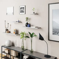 Floating Shelf - Grey Oak - 600 X 240 X 38mm -Cheap Deco Casa Store 12822025 8304887314432523