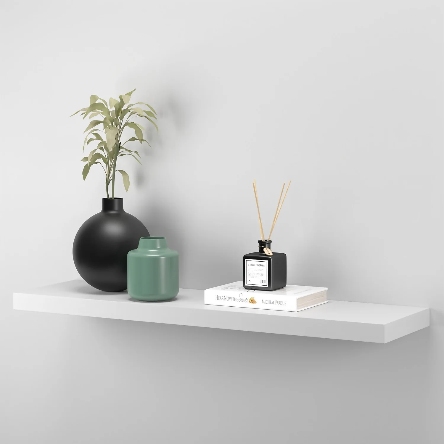 Floating Shelf - White Matt - 900 X 240 X 38mm 4 Floating Shelf - White Matt - 900 X 240 X 38mm - Image 4