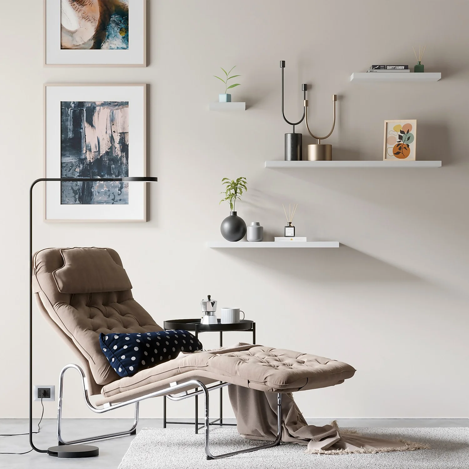 Floating Shelf - White Matt - 900 X 240 X 38mm 3 Floating Shelf - White Matt - 900 X 240 X 38mm - Image 3