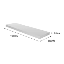 Floating Shelf - White Gloss - 900 X 240 X 38mm 9 Floating Shelf - White Gloss - 900 X 240 X 38mm -Cheap Deco Casa Store 12822047 1744976219240376