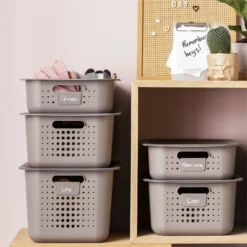 2 Pack Smartstore Wardrobe Basket Tag - Taupe -Cheap Deco Casa Store 12822346 1754833173998242